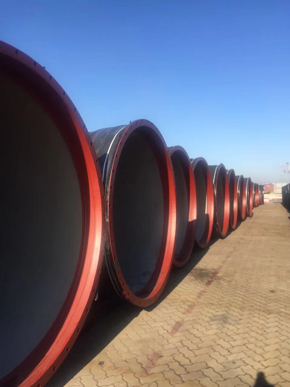 Ductile iron pipes ( Mechanical or K type joint, Class K9, K8,K12, C40, C30 & C25 in 6 Meters or 5.7 Meter or 5.5 Meter, Bitumen+ Zinc outside painting and Cement lining inside or FBE inside and outside )