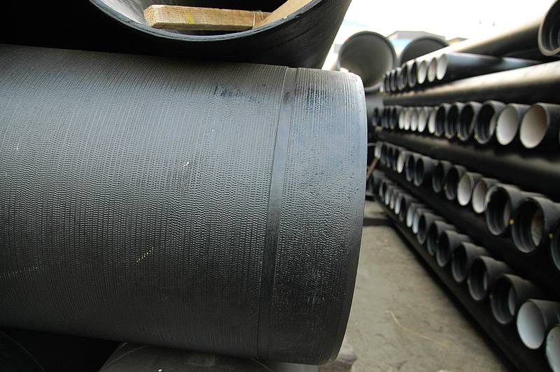 Ductile iron pipes ( Self anchored or Restrained joint ,Class K9, K8, K12, C40,C30& C25 in 6 Meters or 5.7Meter or 5.5 Meter, Bitumen+ Zinc outside painting and Cement lining inside or FBE inside and outside)