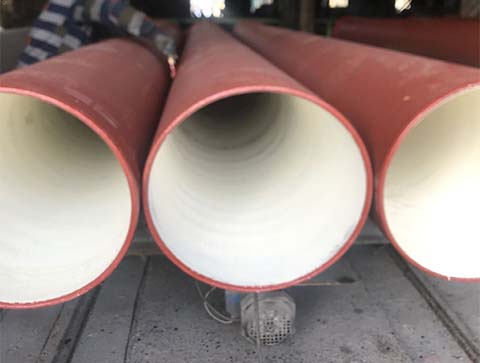 Ductile iron pipes for sewage water(, Class K9, K8, K12, C40,C30& C25 in 6 Meters or 5.7Meter or 5.5 Meter, Bitumen+ Zinc outside painting and high-alumina cement lining inside)