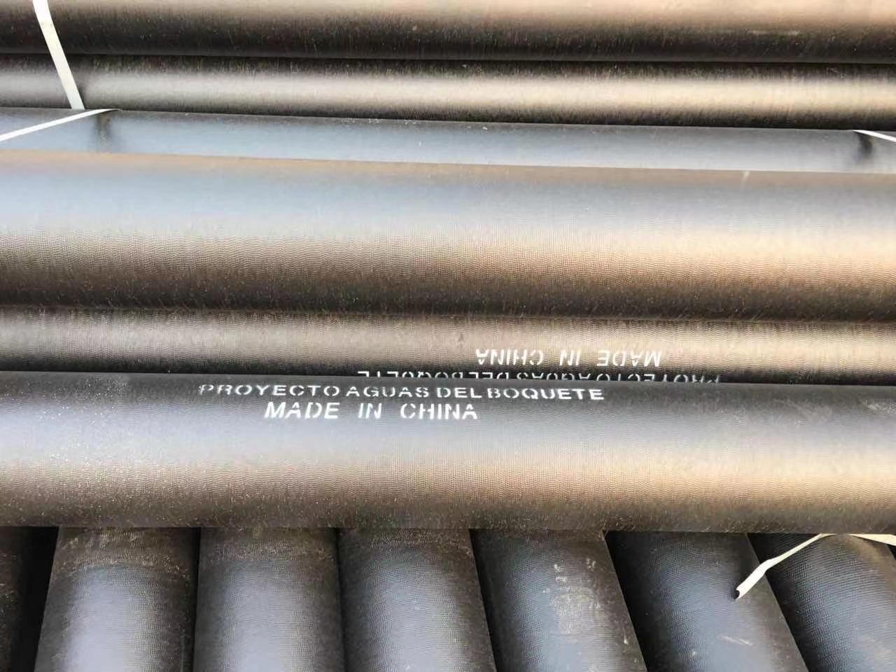 Ductile iron pipes  ( Socket and Spigot Type, Class K9, K8, K12, C40,C30& C25 in 6 Meters or 5.7Meter or 5.5 Meter, Bitumen+ Zinc outside painting and Cement lining inside or FBE inside and outside)